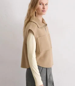 Gilet met rits relaxed