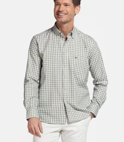 Giordano Ivy Geruit Overhemd – Groen