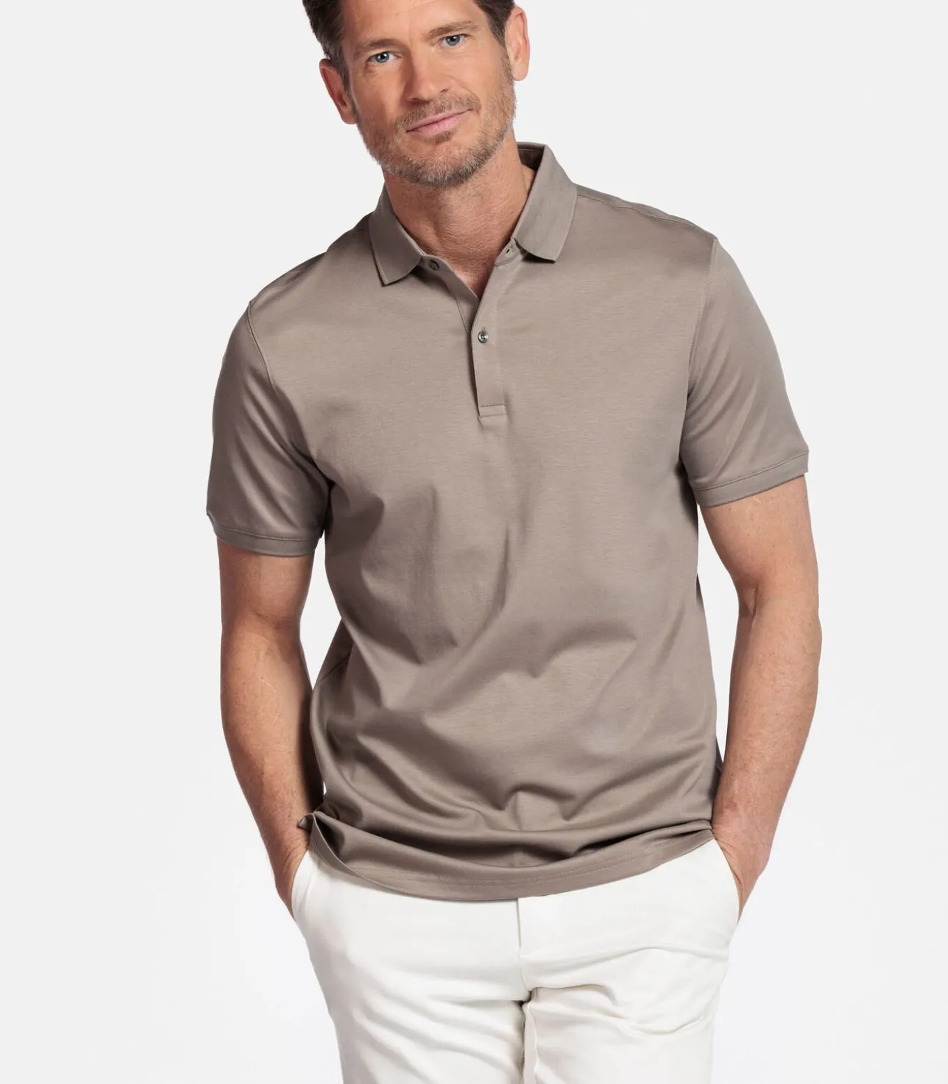 Giordano Lino Liquid Cotton Polo – Beige