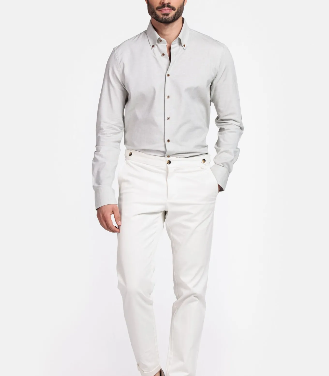 Giordano Loretto Modern Fit Overhemd – Pastelgroen