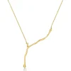 Gouden ketting Eclat met witte parel