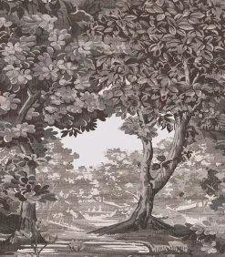 Graham & Brown Vliesbehang Bodenham Etching Charcoal