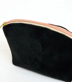 GRAPHITE LEYLAK Zwarte fluwelen pouch