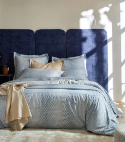 GRAVITY Bleu Céleste - Hoeslaken Satijn katoen