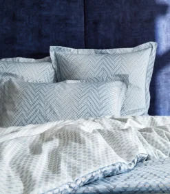 GRAVITY Bleu Céleste - Kussensloop Satijn Katoen