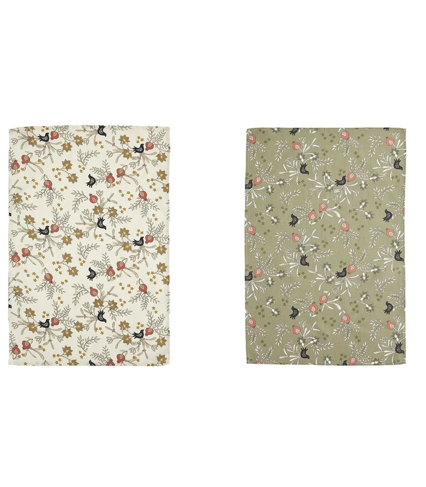 Grenades - Set van 2 theedoeken in halflinnen