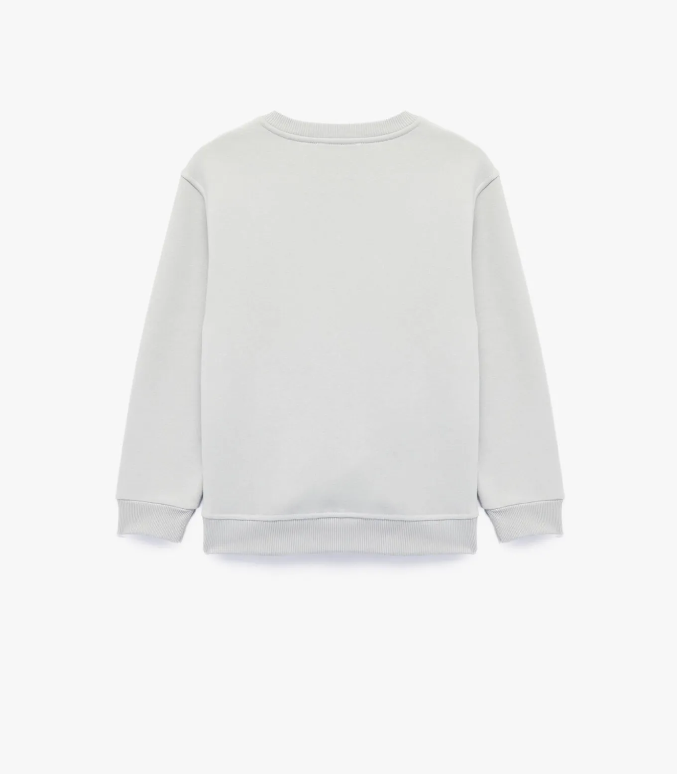 Grijs Sweatshirt Ronde Hals Lange Mouwen Bedrukt