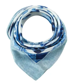 Grote zijden sjaal Blue Panther Zoé