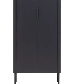 Gunnar 2-Deurs Kast - Grenen - Matzwart -135x85x39