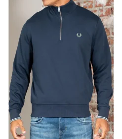 Half zip sweatshirt - dark airforce light ice bayleaf