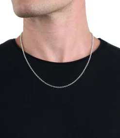 halsketting voor mannen en vrouwen, unisex, roestvrij staal