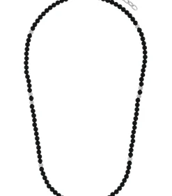 Halsketting voor mannen, roestvrij staal, agaat