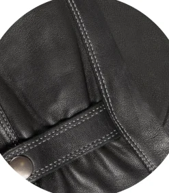 Handschoenen van tactiel lamsleer voor heren Zwart