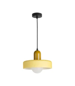 Hanglamp Opaco Grato - Geel - 25x25x23cm