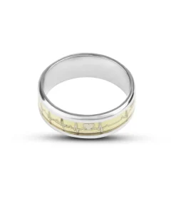 Hartslag Ring - Glow In The Dark - Staal