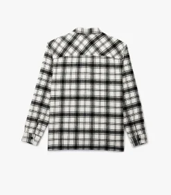 Heren Flanellen Overhemd Lang Geruit Met Knoopsluiting