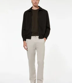 Heren Jas Viscose Blend Rits Zakdetails