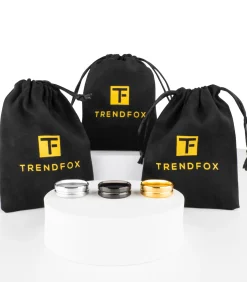 Heren Ring met Gegraveerde Streep - Zwart - Staal