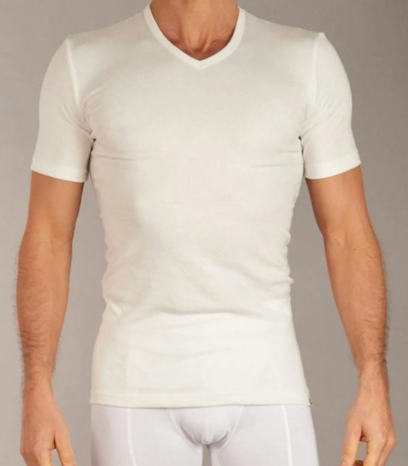 Heren thermo shirt Korte mouw - V-hals - Warm ondershirt met korte mouwen