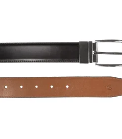 Herenriem 2 in 1 Zwart/Cognac