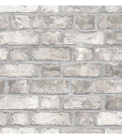 Homestyle Behang Brick Wall grijs en gebroken wit