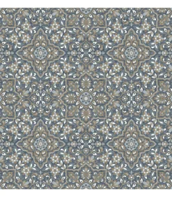 Homestyle Behang Portugese Tiles bruin en blauw