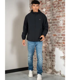 Hooded shell jacket - black