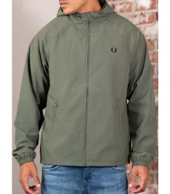 Hooded shell jacket - laurel wreath green