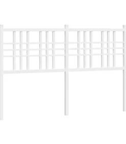 Hoofdbord 137 cm metaal wit