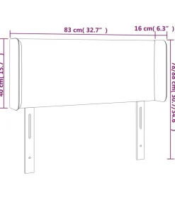 Hoofdbord LED 83x16x78/88 cm kunstleer wit