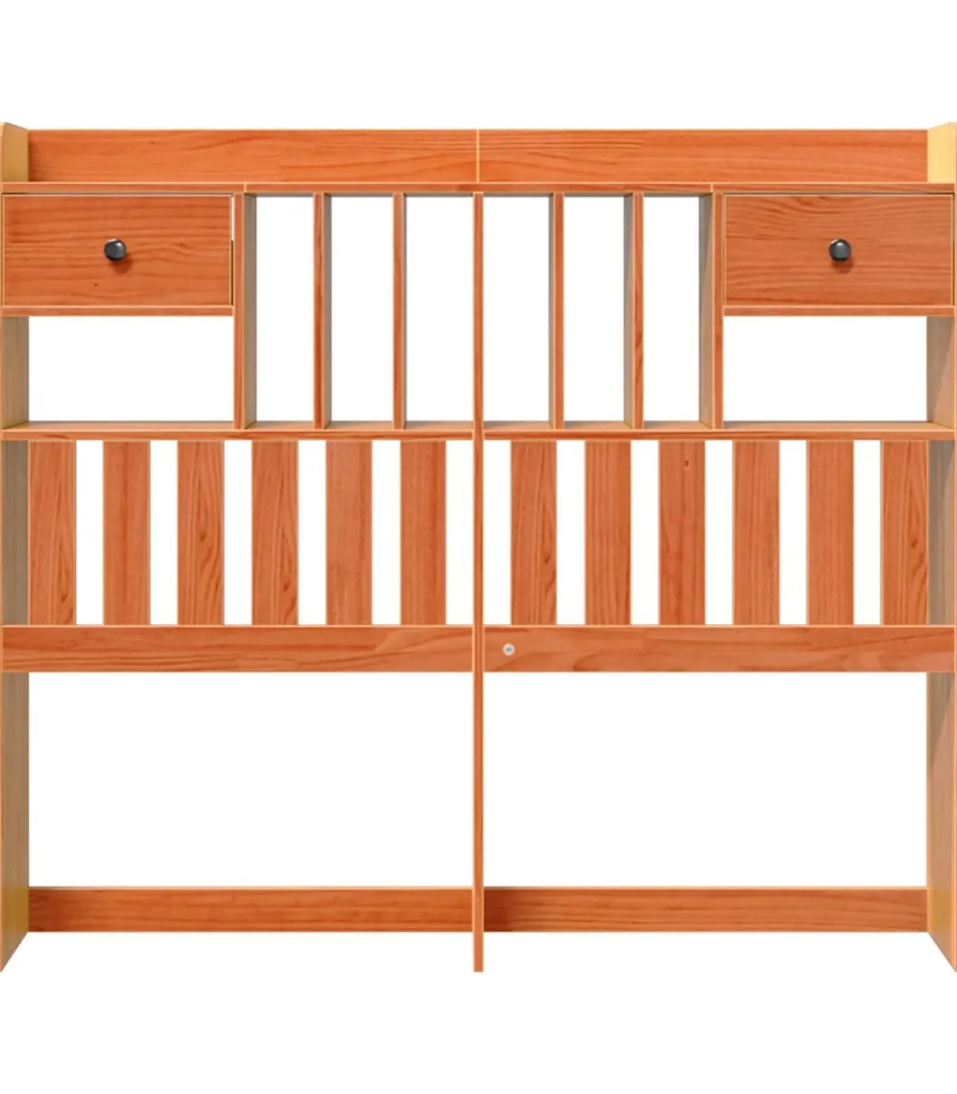 Hoofdbord met opbergruimte 120 cm massief grenenhout wasbruin