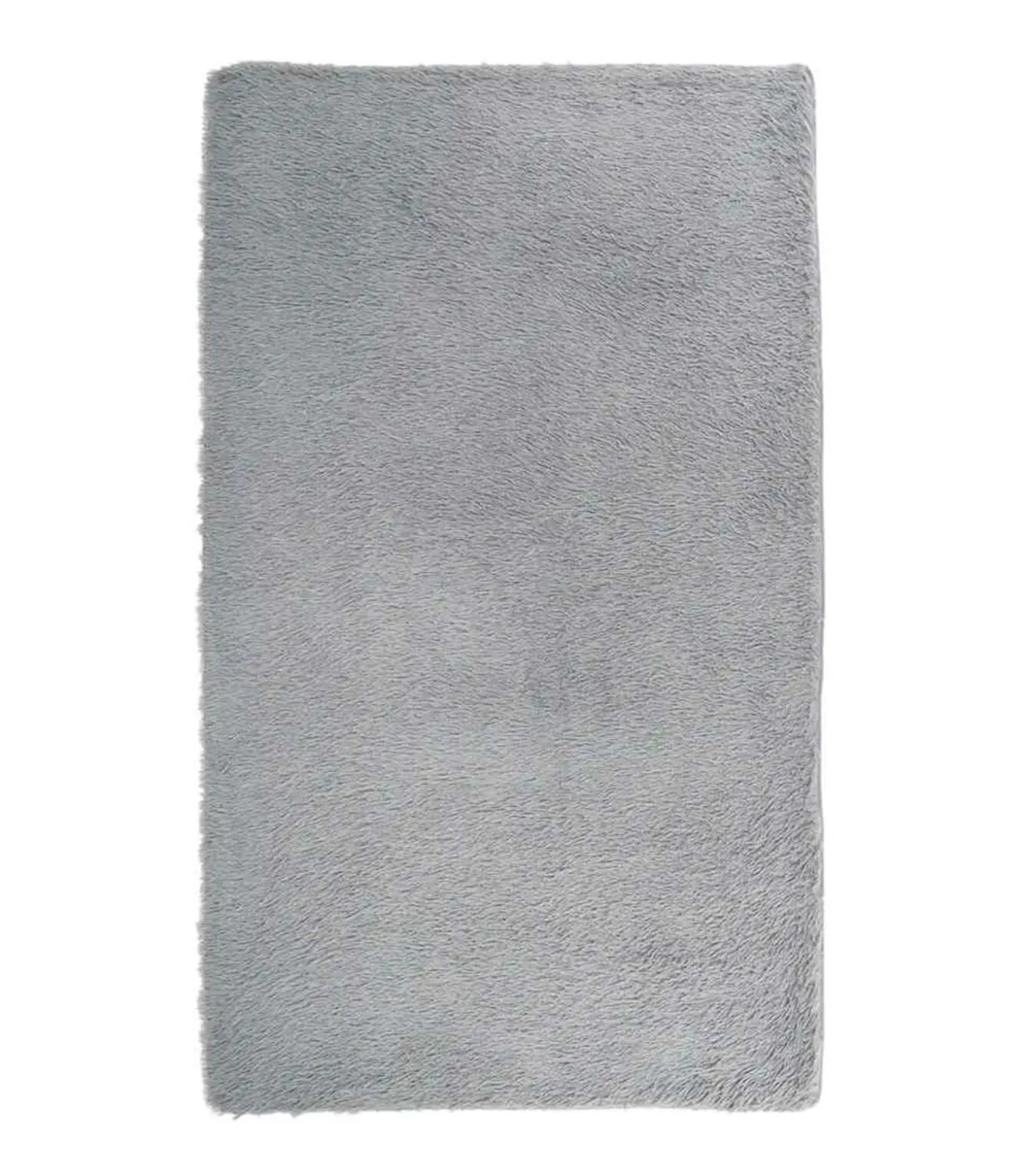 Hoogpolig vloerkleed NAVARRA 60x100 cm polyester lichtgrijs