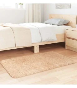 Hoogpolig vloerkleed NAVARRA 60x100 cm polyester beige