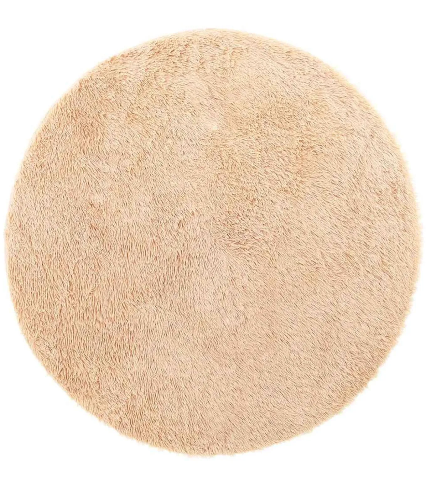 Hoogpolig vloerkleed NAVARRA 100x100 cm polyester beige