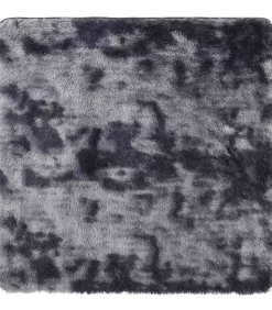 Hoogpolig vloerkleed NAVARRA 240x240 cm polyester donkergrijs