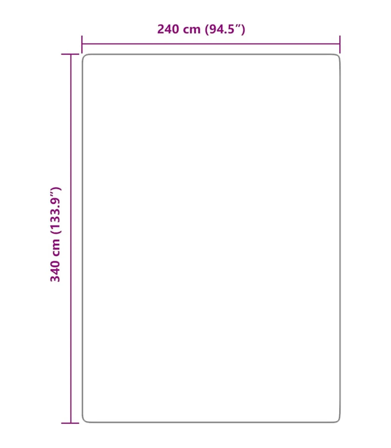 Hoogpolig vloerkleed NAVARRA 240x340 cm polyester marineblauw