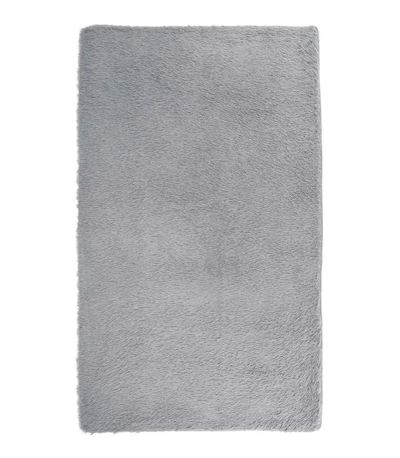 Hoogpolig vloerkleed NAVARRA 80x150 cm polyester lichtgrijs