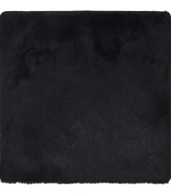 Hoogpolig vloerkleed NAVARRA 240x240 cm polyester zwart