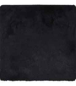 Hoogpolig vloerkleed NAVARRA 200x200 cm polyester zwart