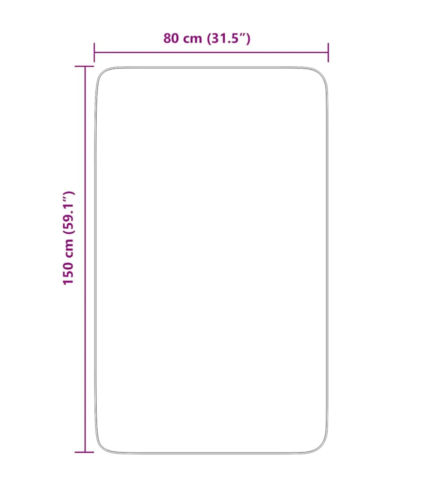 Hoogpolig vloerkleed NAVARRA 80x150 cm polyester zilvergrijs