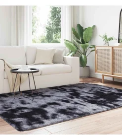 Hoogpolig vloerkleed NAVARRA 130x200 cm polyester donkergrijs