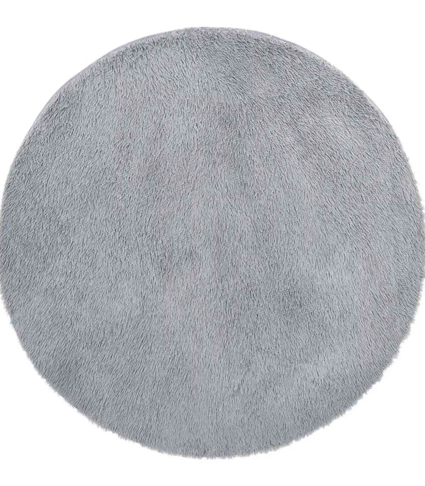 Hoogpolig vloerkleed NAVARRA 240x240 cm polyester lichtgrijs