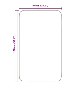 Hoogpolig vloerkleed NAVARRA 60x100 cm polyester donkergrijs