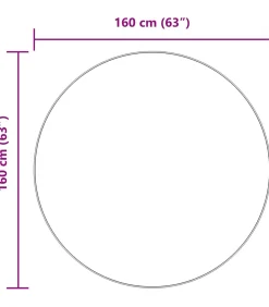 Hoogpolig vloerkleed NAVARRA 160x160 cm polyester crèmekleurig