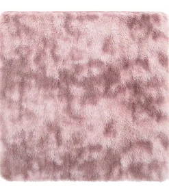 Hoogpolig vloerkleed NAVARRA 200x200 cm polyester stoffig roze