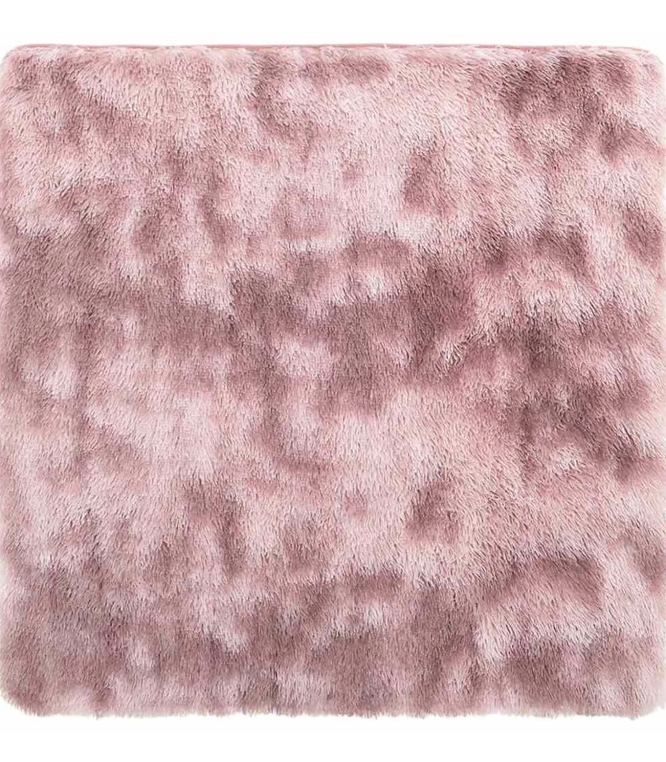 Hoogpolig vloerkleed NAVARRA 200x200 cm polyester stoffig roze
