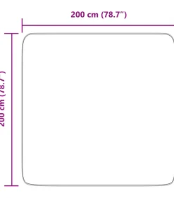 Hoogpolig vloerkleed NAVARRA 200x200 cm polyester lichtgrijs