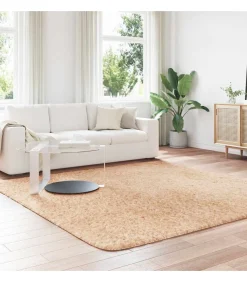 Hoogpolig vloerkleed NAVARRA 240x240 cm polyester beige