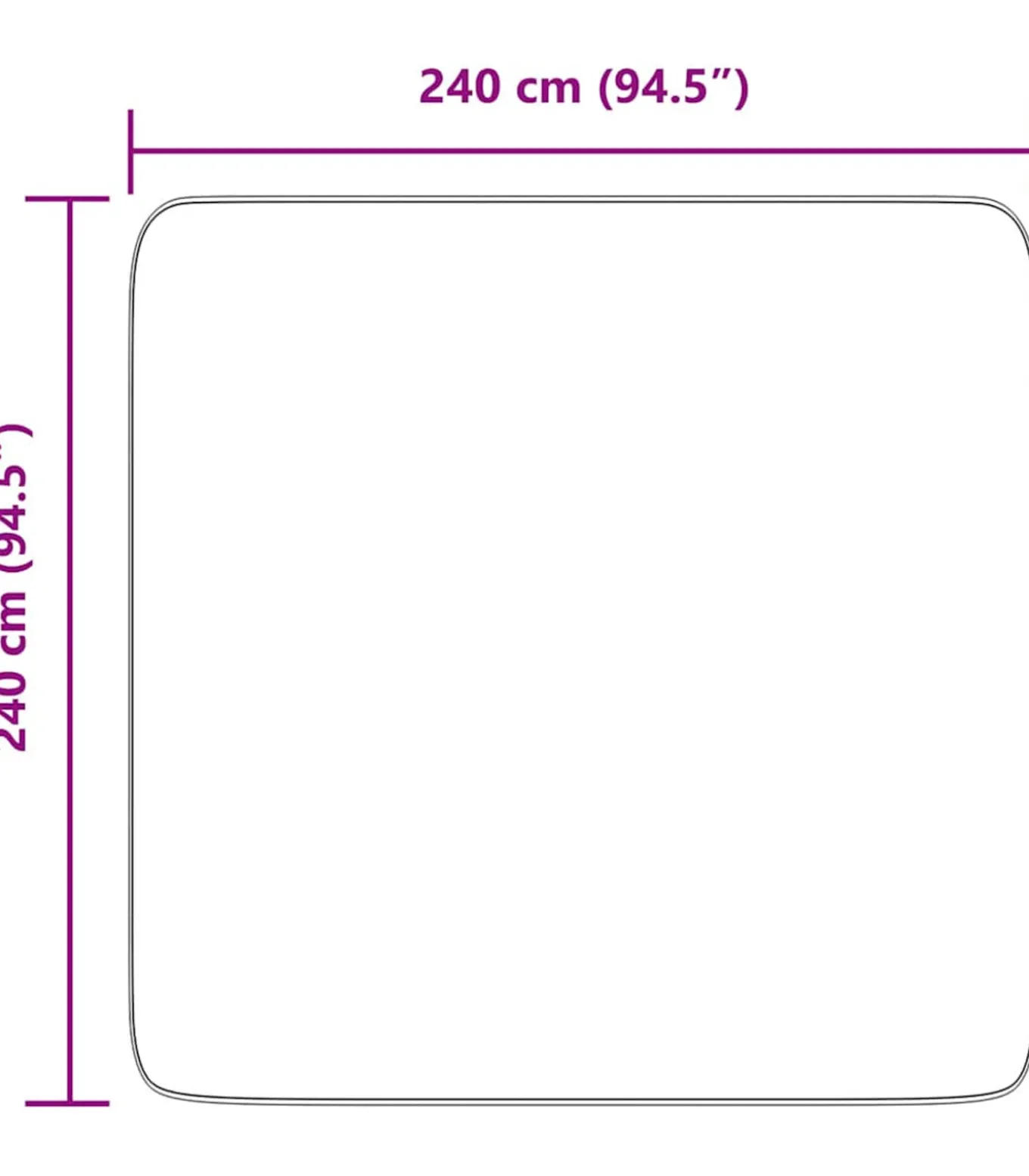 Hoogpolig vloerkleed NAVARRA 240x240 cm polyester beige