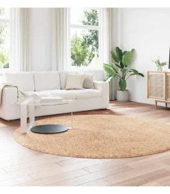 Hoogpolig vloerkleed NAVARRA 240x240 cm polyester beige